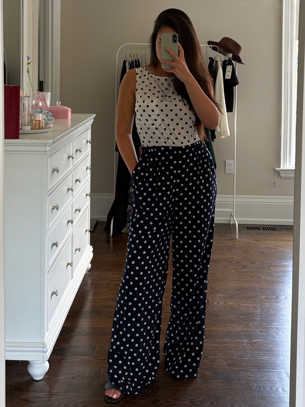 ANTHROPOLOGIE DOMINO DOT JUMPSUIT BY WHIT TWO